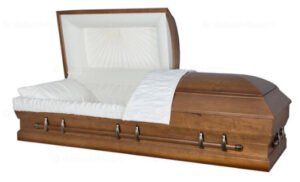 Jasper oversize wood funeral casket
