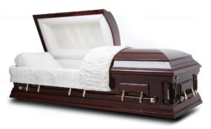 Mason funeral casket
