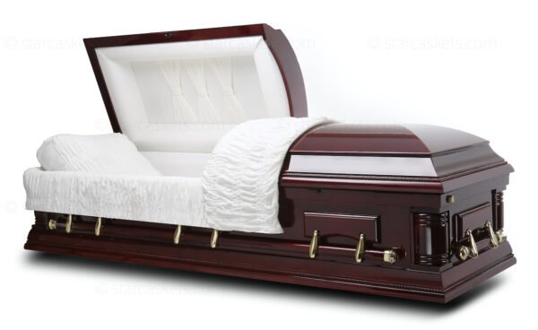Mason funeral casket