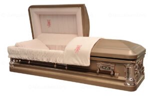 Rosa Luxe metal funeral casket