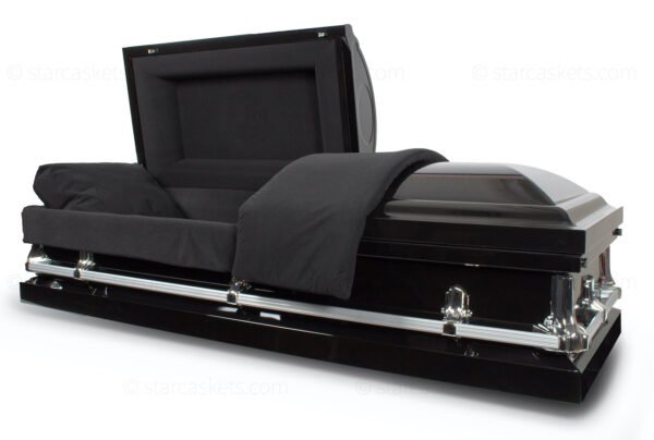 Sidney Black metal funeral casket
