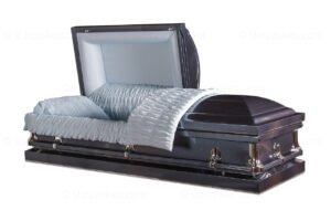 Sidney Blue metal funeral casket