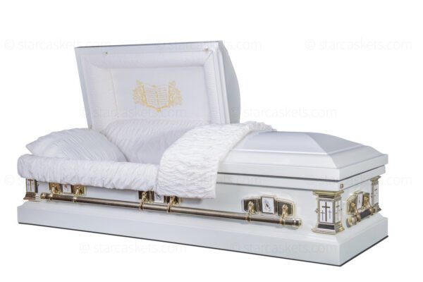 Hope Cross metal funeral casket